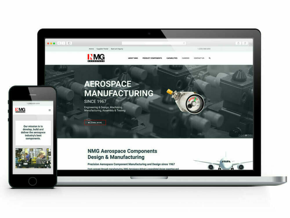manufacturing website design